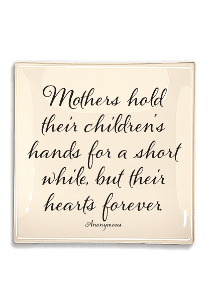 Mothers Hold Their Children's Decoupage Glass Tray - Ben's Garden