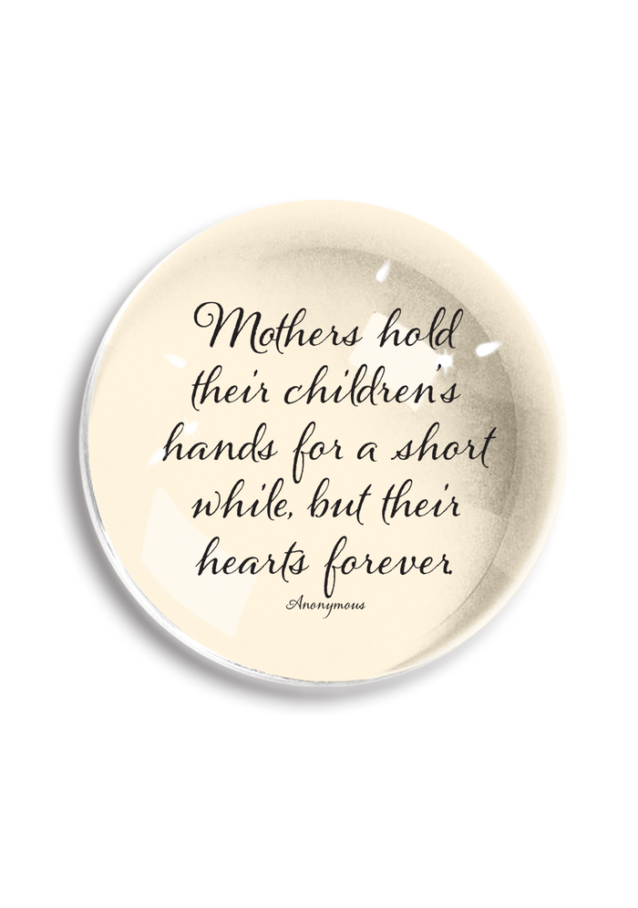 Mothers Hold Their Children's Hands Crystal Dome Paperweight - Ben's Garden