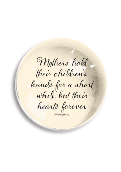 Mothers Hold Their Children's Hands Crystal Dome Paperweight - Ben's Garden