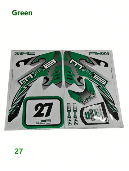 Motorcycle Decal Sticker Red Blue Yellow Green Racing Motorcycle Kohis Sticker CRF50 CRF70 Sticker For CRF 50cc 70cc Pit Dirt Bike Decal