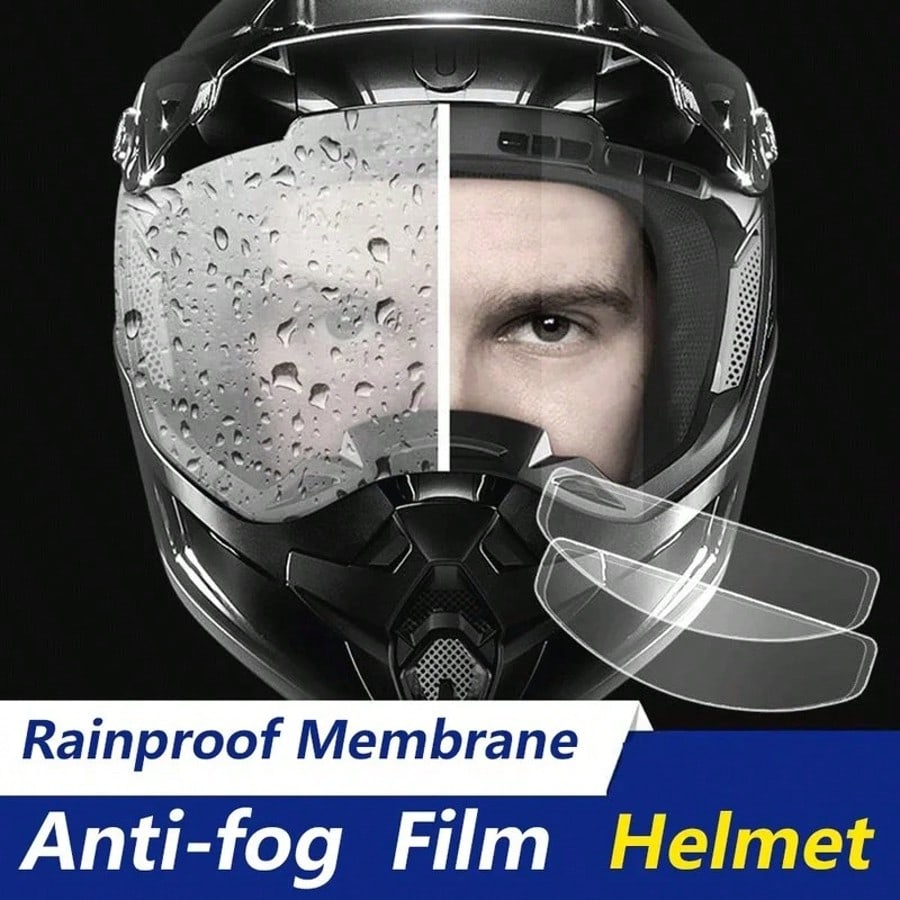 Motorcycle Helmet Transparent Rainproof Anti-Fog Film, Driving Durable Nano Coating Sticker, Universal Helmet Accessory