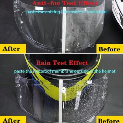 Motorcycle Helmet Transparent Rainproof Anti-Fog Film, Driving Durable Nano Coating Sticker, Universal Helmet Accessory