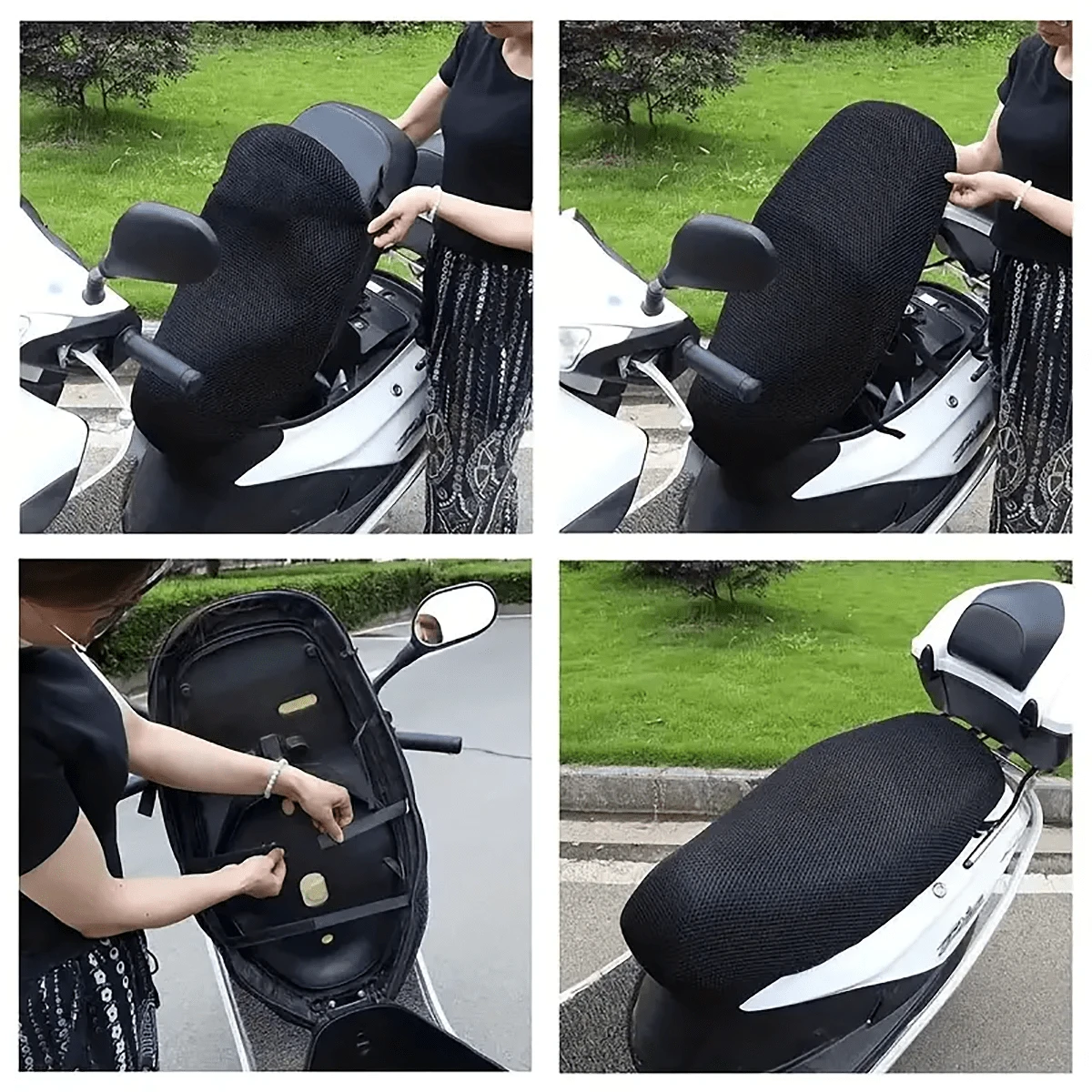 Motorcycle Seat Cover Waterproof Dustproof Rainproof Sunproof Motorcycle Scooter Seat Cover Seat Cover Protective Cover Accessories