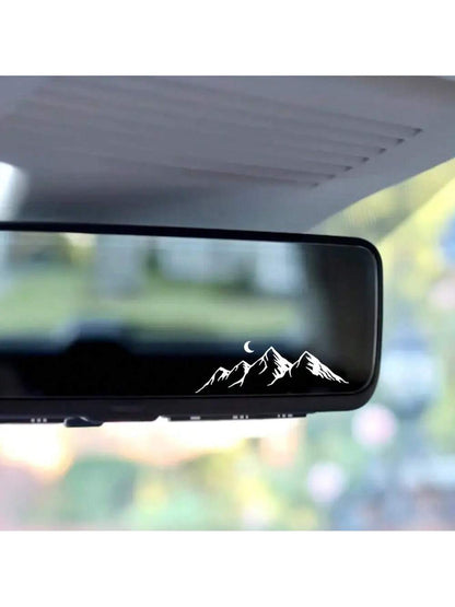 Mountains And Rivers Bright Moon Outdoor Personalized Car Rearview Mirror Makeup Mirror Decorative Sticker Helmet Mug Notebook Mobile Phone Cute Mini Stickers