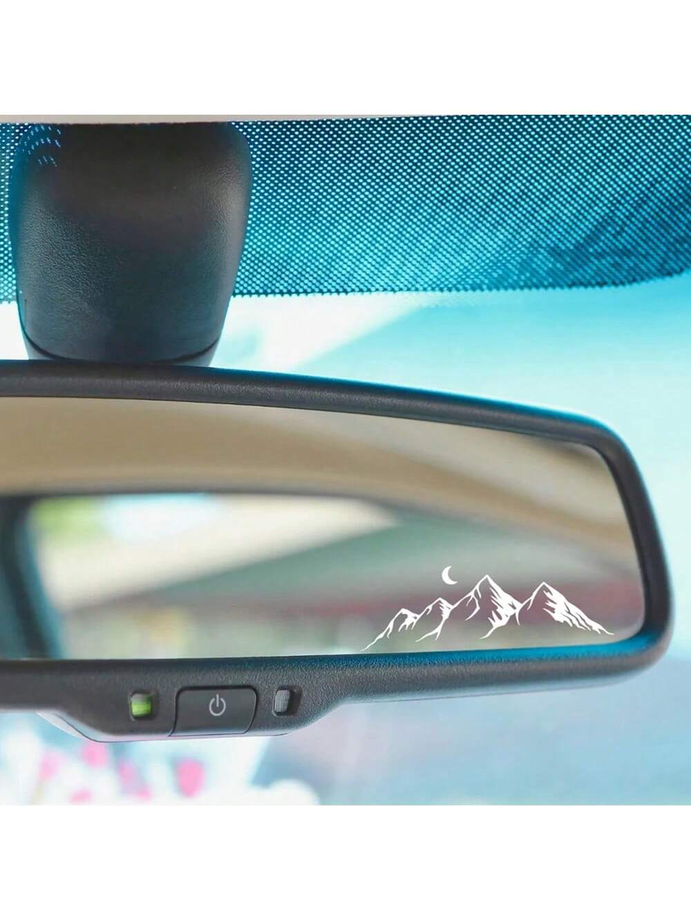 Mountains And Rivers Bright Moon Outdoor Personalized Car Rearview Mirror Makeup Mirror Decorative Sticker Helmet Mug Notebook Mobile Phone Cute Mini Stickers
