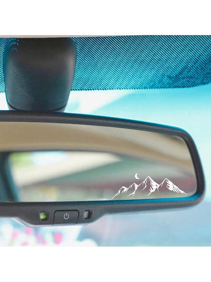 Mountains And Rivers Bright Moon Outdoor Personalized Car Rearview Mirror Makeup Mirror Decorative Sticker Helmet Mug Notebook Mobile Phone Cute Mini Stickers