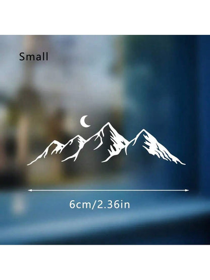 Mountains And Rivers Bright Moon Outdoor Personalized Car Rearview Mirror Makeup Mirror Decorative Sticker Helmet Mug Notebook Mobile Phone Cute Mini Stickers