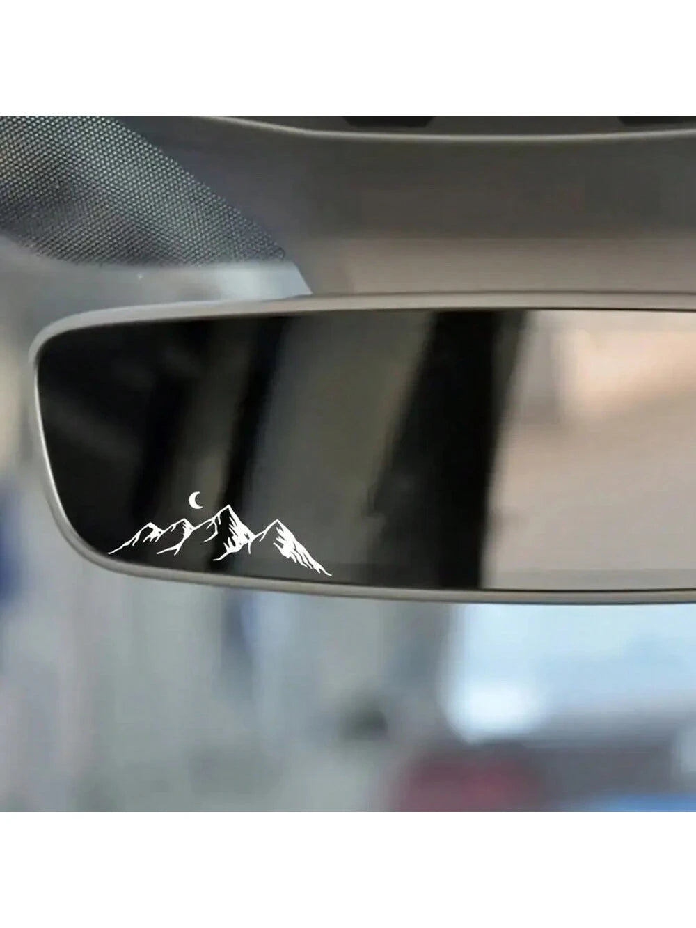 Mountains And Rivers Bright Moon Outdoor Personalized Car Rearview Mirror Makeup Mirror Decorative Sticker Helmet Mug Notebook Mobile Phone Cute Mini Stickers