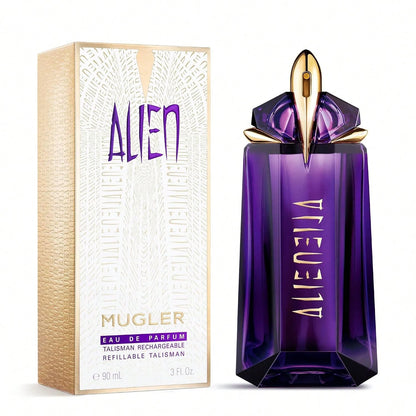 Mugler Alien Eau De Parfum For Women – 3 Oz (90 Ml), Long-Lasting Floral-Woody Fragrance| Notes Of Jasmine, Cashmeran Wood, And Amber – A Bold, Captivating Scent For Women, Suitable For Everyday Wear