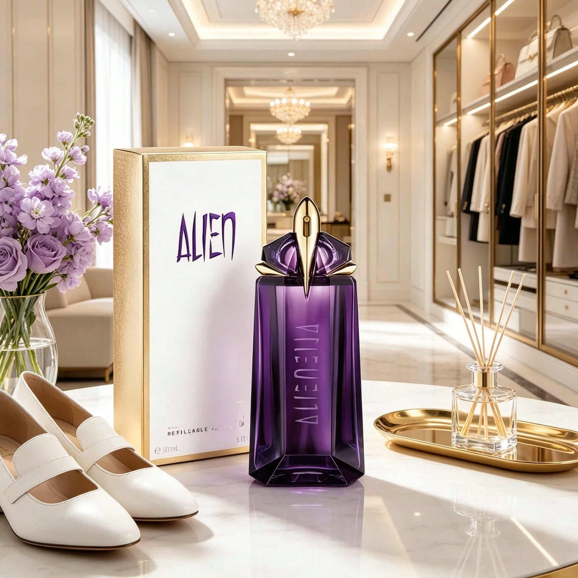 Mugler Alien Eau De Parfum For Women – 3 Oz (90 Ml), Long-Lasting Floral-Woody Fragrance| Notes Of Jasmine, Cashmeran Wood, And Amber – A Bold, Captivating Scent For Women, Suitable For Everyday Wear
