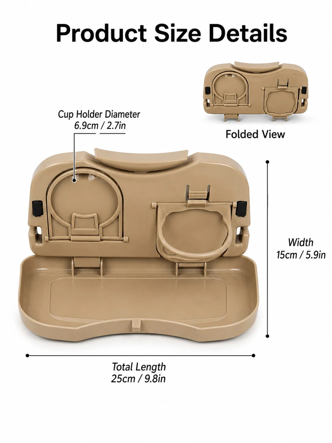 Multi-Functional Foldable Car Dining Table, Car Seat Back Tray And Cup Holder, Multi-Purpose Child Dining Plate, Foldable Car Laptop Desk, Road Trip Essentials