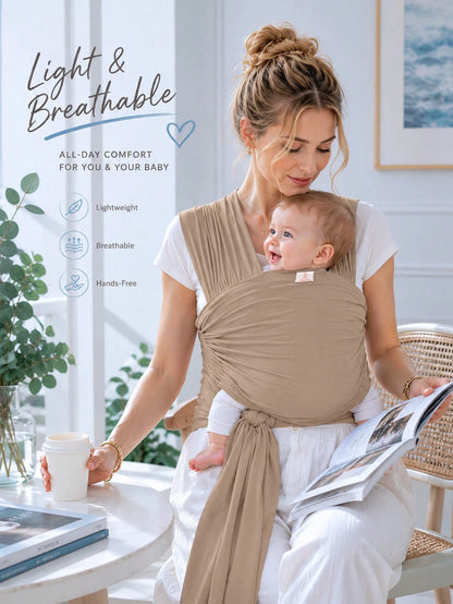 Multi-Functional Infant Baby Carrier, Front Facing Adjustable Wrap Sling For Newborns & Toddlers, Portable & Lightweight, Suitable For All Seasons