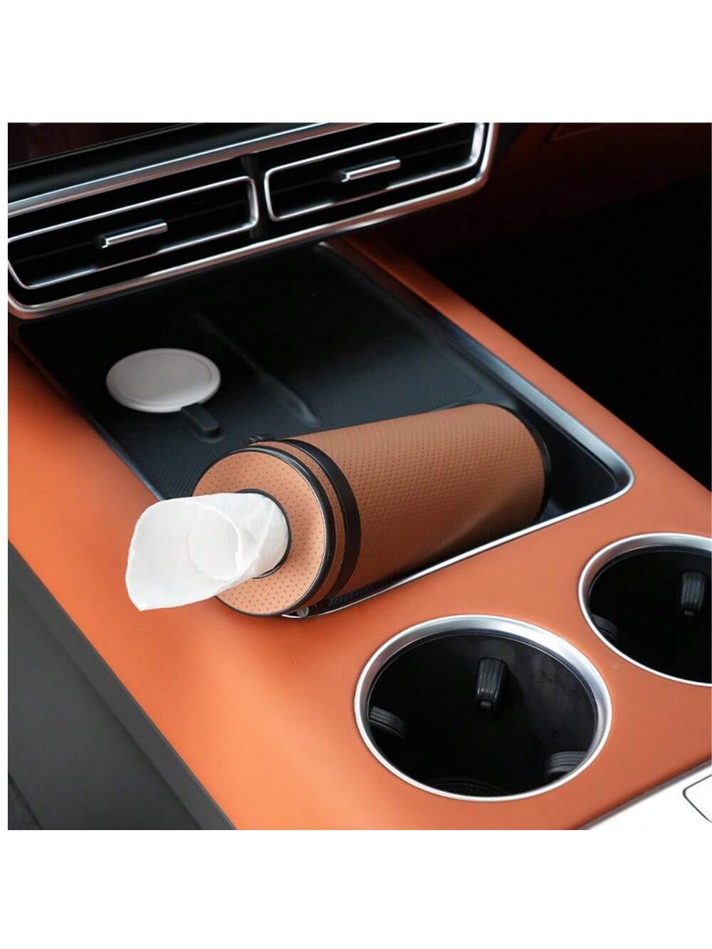 Multifunctional Car Tissue Box, Round Paper Towel Tube With Car Window Breaking Tool, Universal Car Accessories