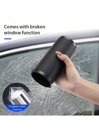 Multifunctional Car Tissue Box, Round Paper Towel Tube With Car Window Breaking Tool, Universal Car Accessories