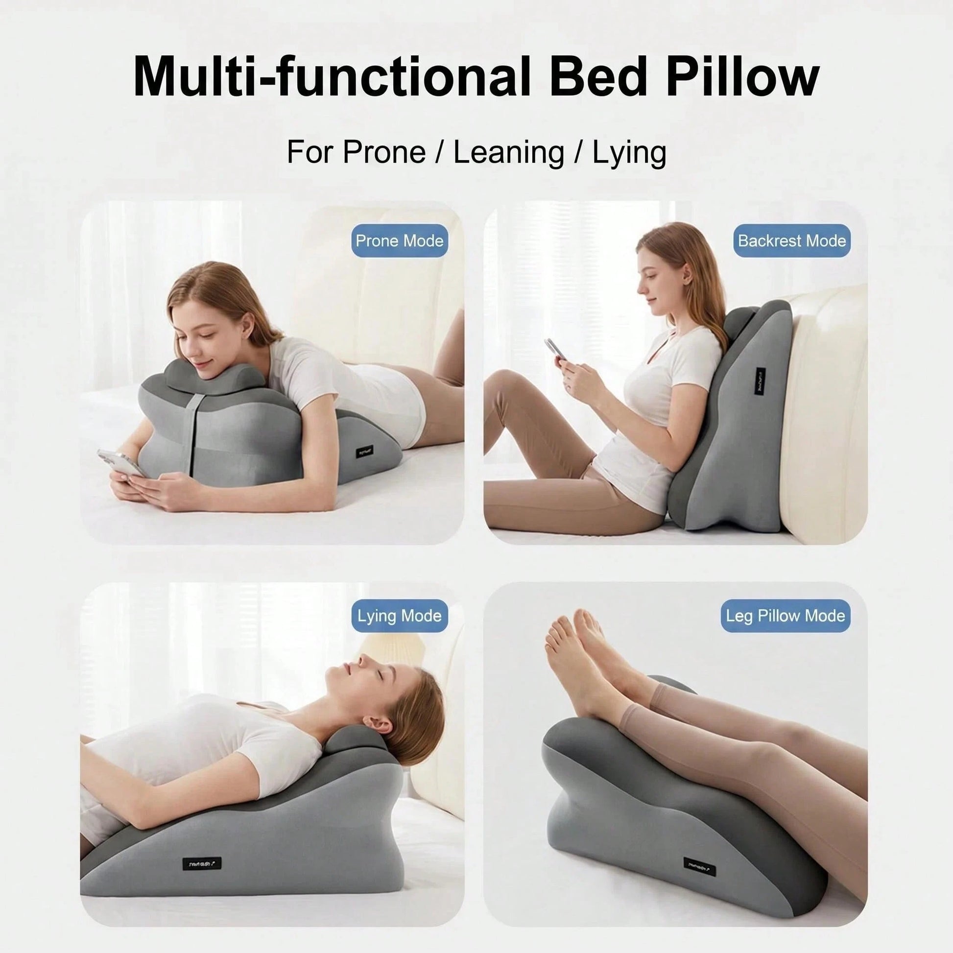 Multifunctional Memory Foam Lumbar Support Pillow, Ergonomic Design, Provides Added Support, Suitable For Different Postures And Scenarios, Meets Various Needs. Ideal For People Who Sit For Long Perio