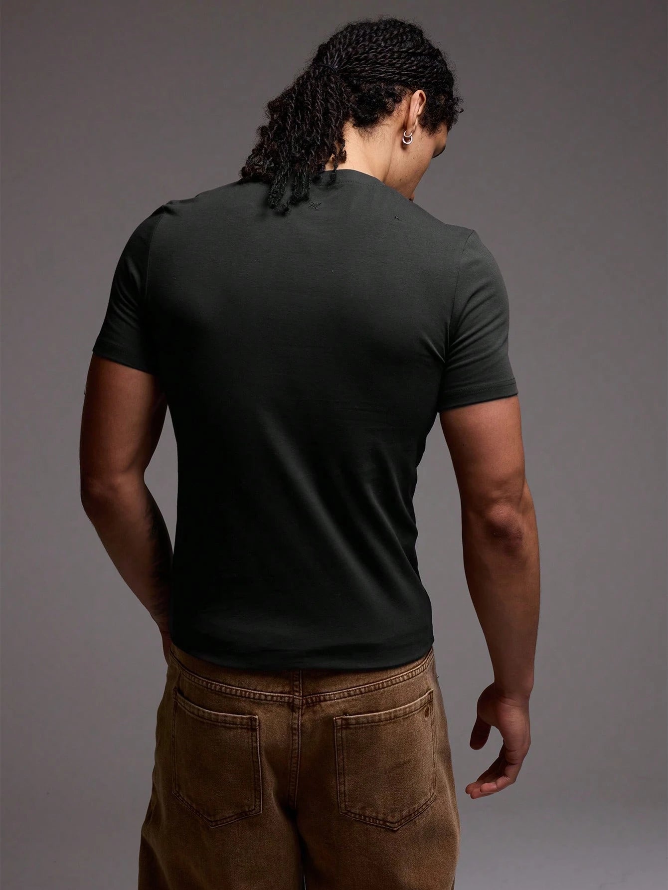 Musero Slim Fit Fitted Short Sleeve Basic Plain T-Shirt Capsule Wardrobe Spring&Summer