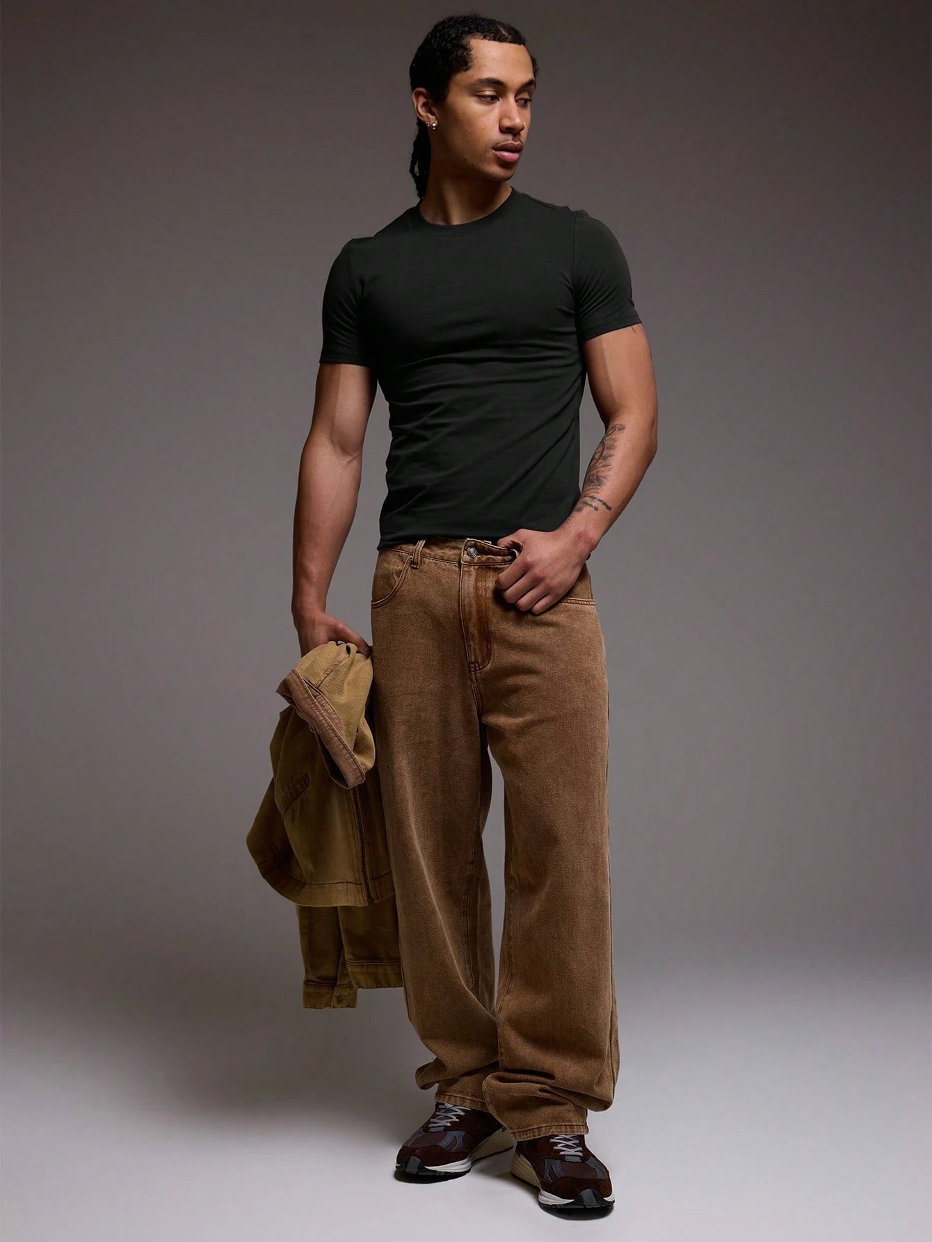 Musero Slim Fit Fitted Short Sleeve Basic Plain T-Shirt Capsule Wardrobe Spring&Summer