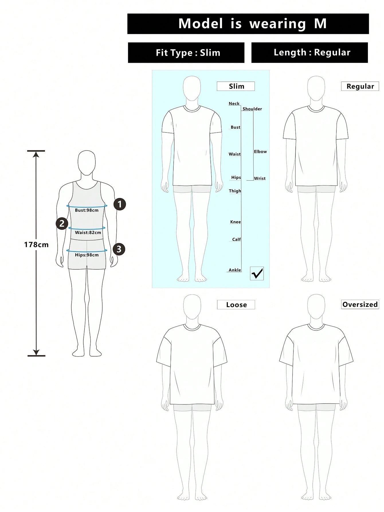 Musero Slim Fit Fitted Short Sleeve Basic Plain T-Shirt Capsule Wardrobe Spring&Summer