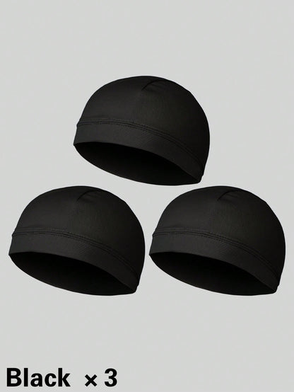 Musion 1/3 Pack Mesh Helmet Liner Skull Cap, Sweat-Absorbing Quick-Dry Running Sports Beanie, Comfortable Headwear For Men And Women