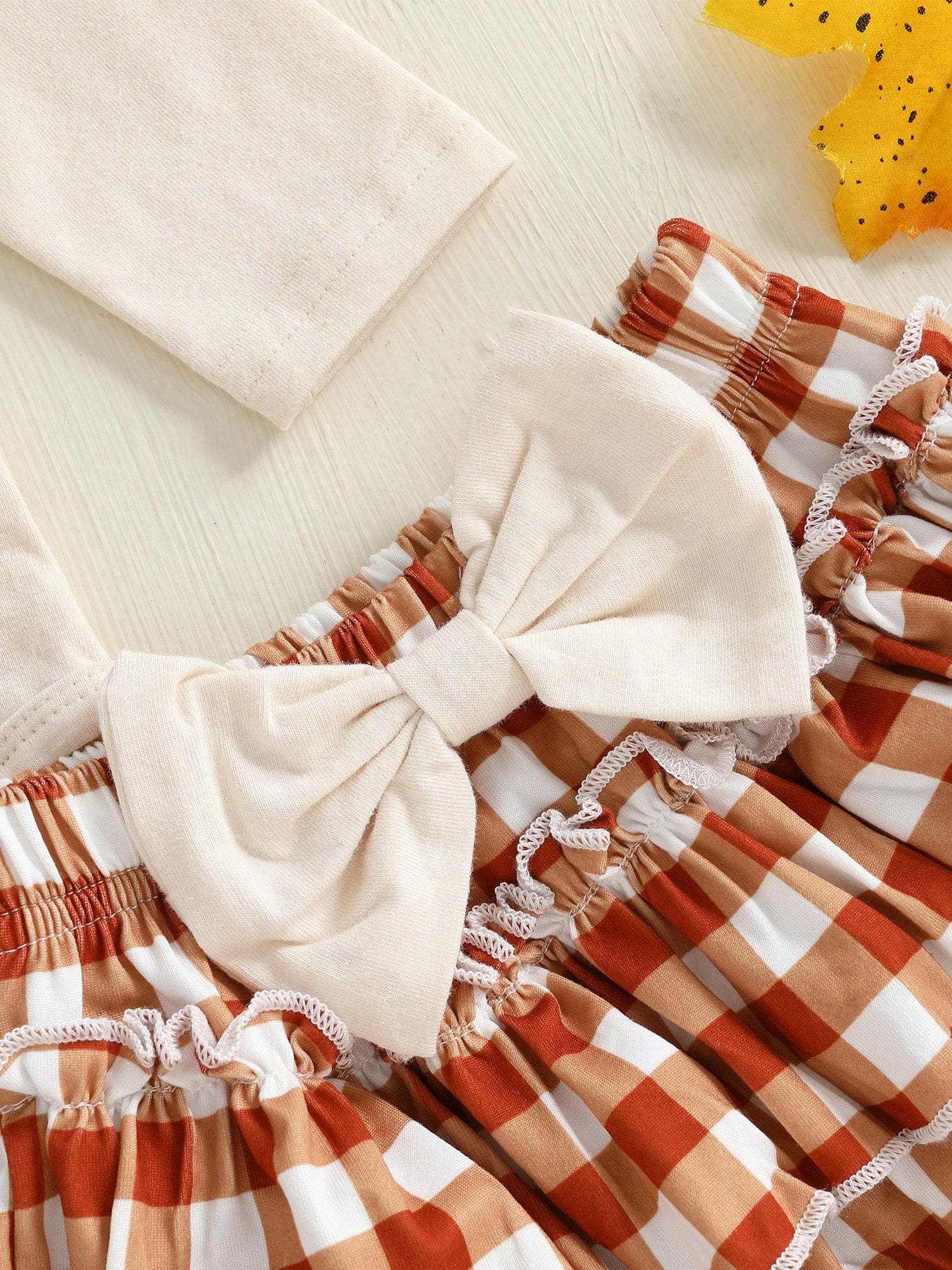 My First Thanksgiving Baby Girl Outfit Newborn Infant Ruffle Long Sleeve Romper Tutu Skirt Socks Headband 4Pcs Set