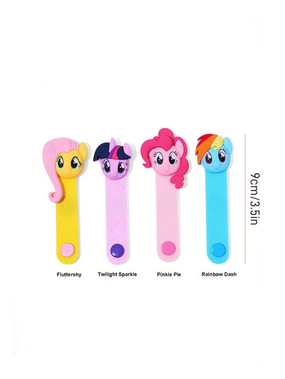 My Little Pony X 1pc/ 4 Pcs Cartoon Data Cable Storage Clip Travel Earphone Charging Cable Organizing Clip Home Multi-Functional Cute Winding Cable Organizer, Suitable For Various Cable Storage
