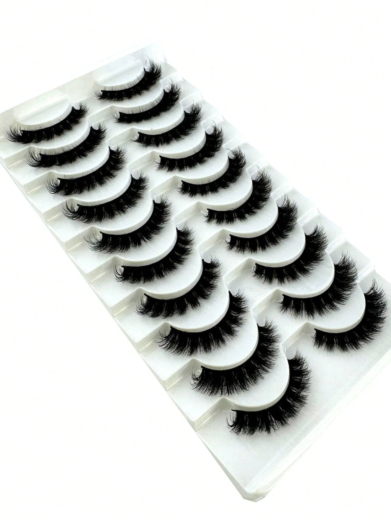 New 10 Pairs 6D Fluffy False Eyelashes, Soft And Fluffy, Handmade, Reusable, Short Natural Style, Dense 3D Faux Mink Eyelashes, 3D Cilioss False Eyelashes