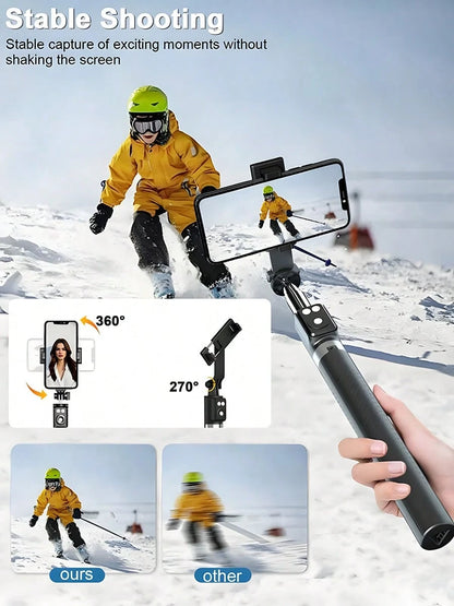 New 6 In 1 Selfie Stick With Fill Light, For TK YT 67" Phone Tripod & Wireless Remote Page Turner,Bluetooth Camera Video Recording Remote,Music Control, Compatible,IOS,Android Compatible With Iphone