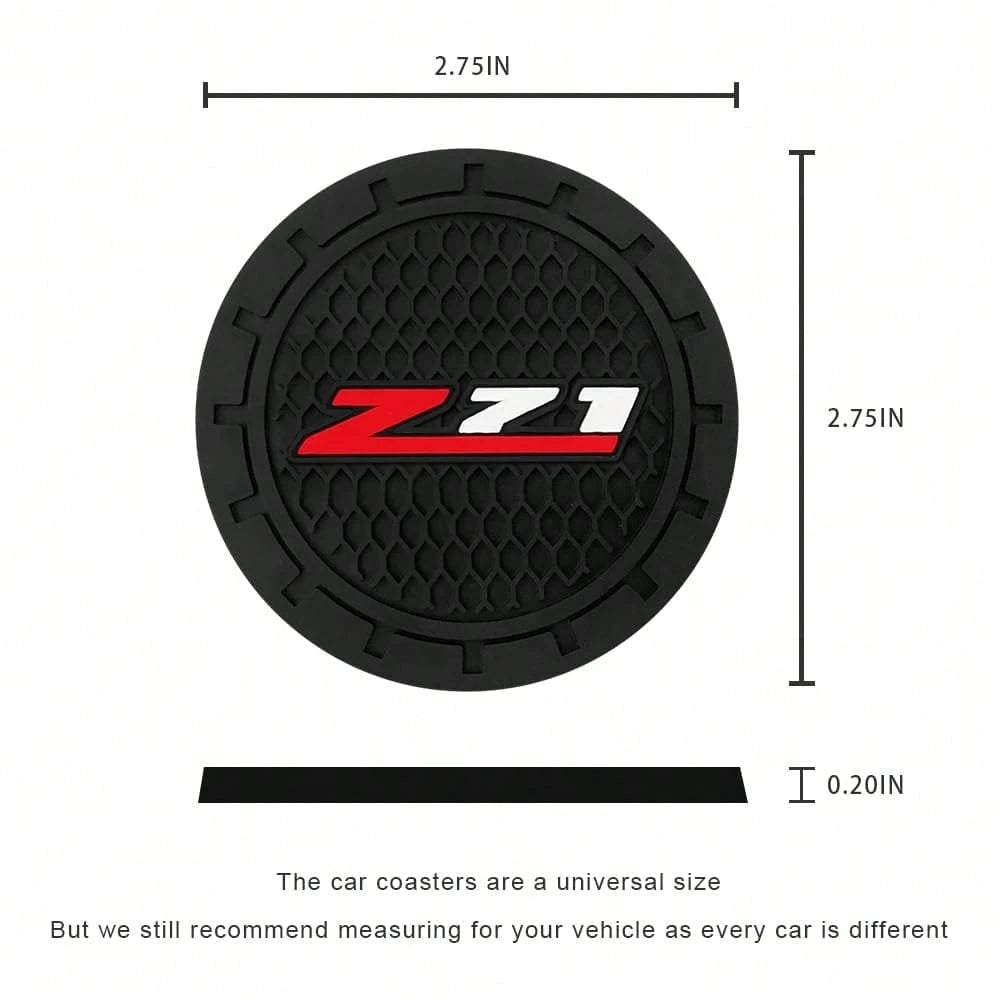 NEW- Black Silicone Car Coasters For Subaru Series Non-Slip Car Cup Holder Coasters,Car Interior Accessory For Car Cup Holder 2Pcs 2.75 Inch