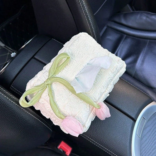 New Car Tissue Box, Car Tissue Holder, Armrest Box, Sun Visor, Seat Hanging Type, Simple And Elegant Design For Women.