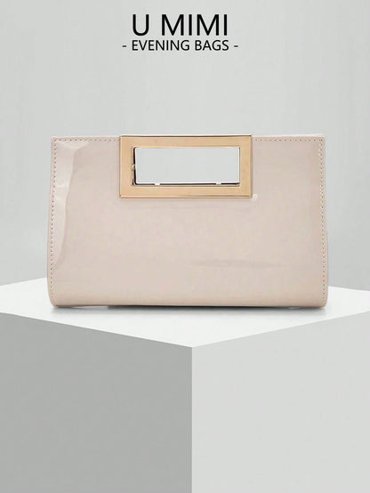 New Glossy Banquet Bag, Evening Bag, Clutch Bag With Chain, Formal Dress Bag, Suitable For Weddings, Conferences, Banquets, Parties, Balls. Best Gift For Women