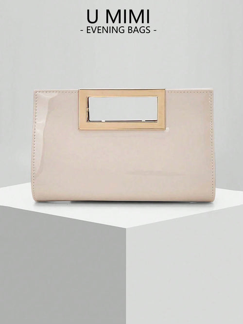 New Glossy Banquet Bag, Evening Bag, Clutch Bag With Chain, Formal Dress Bag, Suitable For Weddings, Conferences, Banquets, Parties, Balls. Best Gift For Women