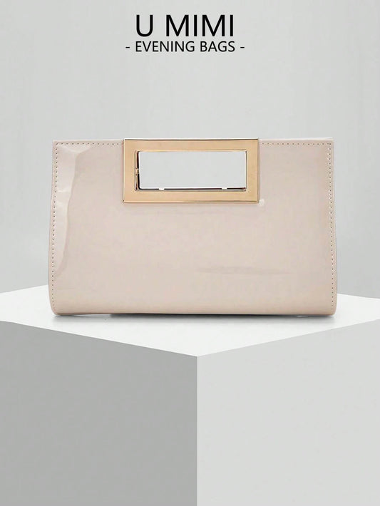 New Glossy Banquet Bag, Evening Bag, Clutch Bag With Chain, Formal Dress Bag, Suitable For Weddings, Conferences, Banquets, Parties, Balls. Best Gift For Women