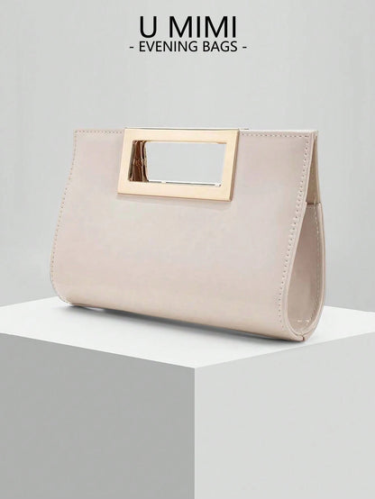 New Glossy Banquet Bag, Evening Bag, Clutch Bag With Chain, Formal Dress Bag, Suitable For Weddings, Conferences, Banquets, Parties, Balls. Best Gift For Women