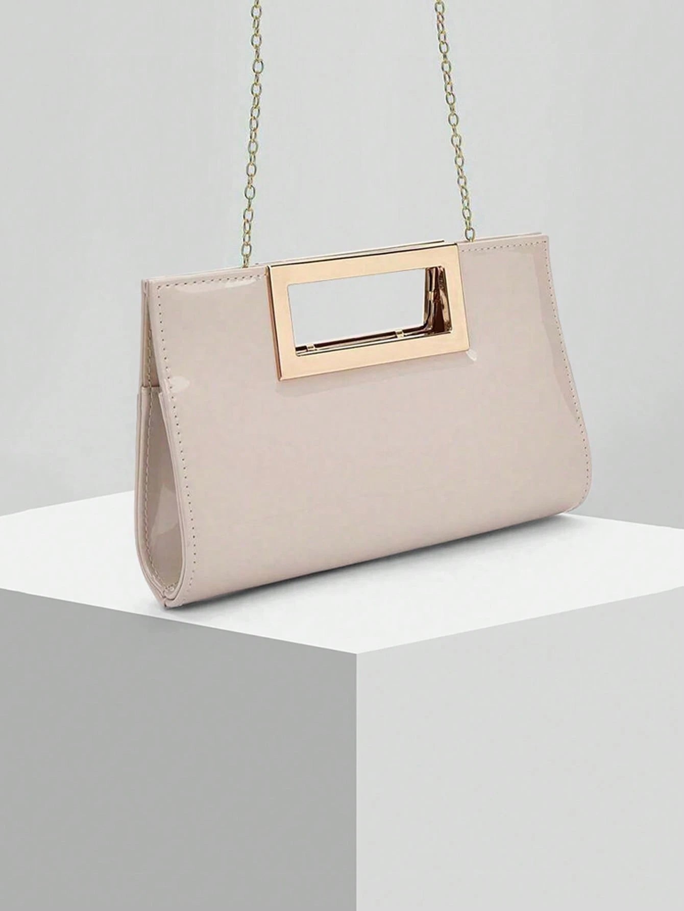 New Glossy Banquet Bag, Evening Bag, Clutch Bag With Chain, Formal Dress Bag, Suitable For Weddings, Conferences, Banquets, Parties, Balls. Best Gift For Women