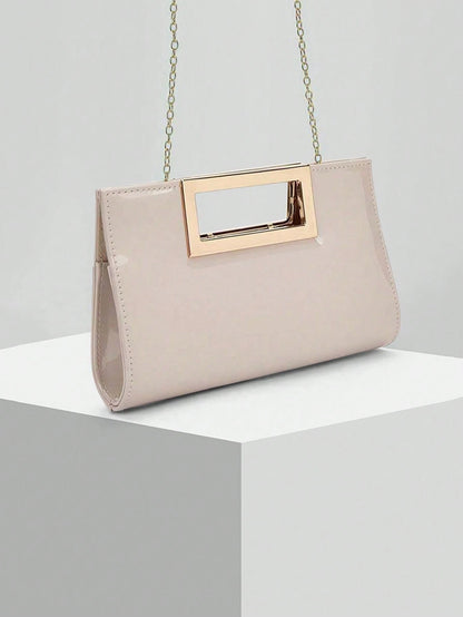 New Glossy Banquet Bag, Evening Bag, Clutch Bag With Chain, Formal Dress Bag, Suitable For Weddings, Conferences, Banquets, Parties, Balls. Best Gift For Women
