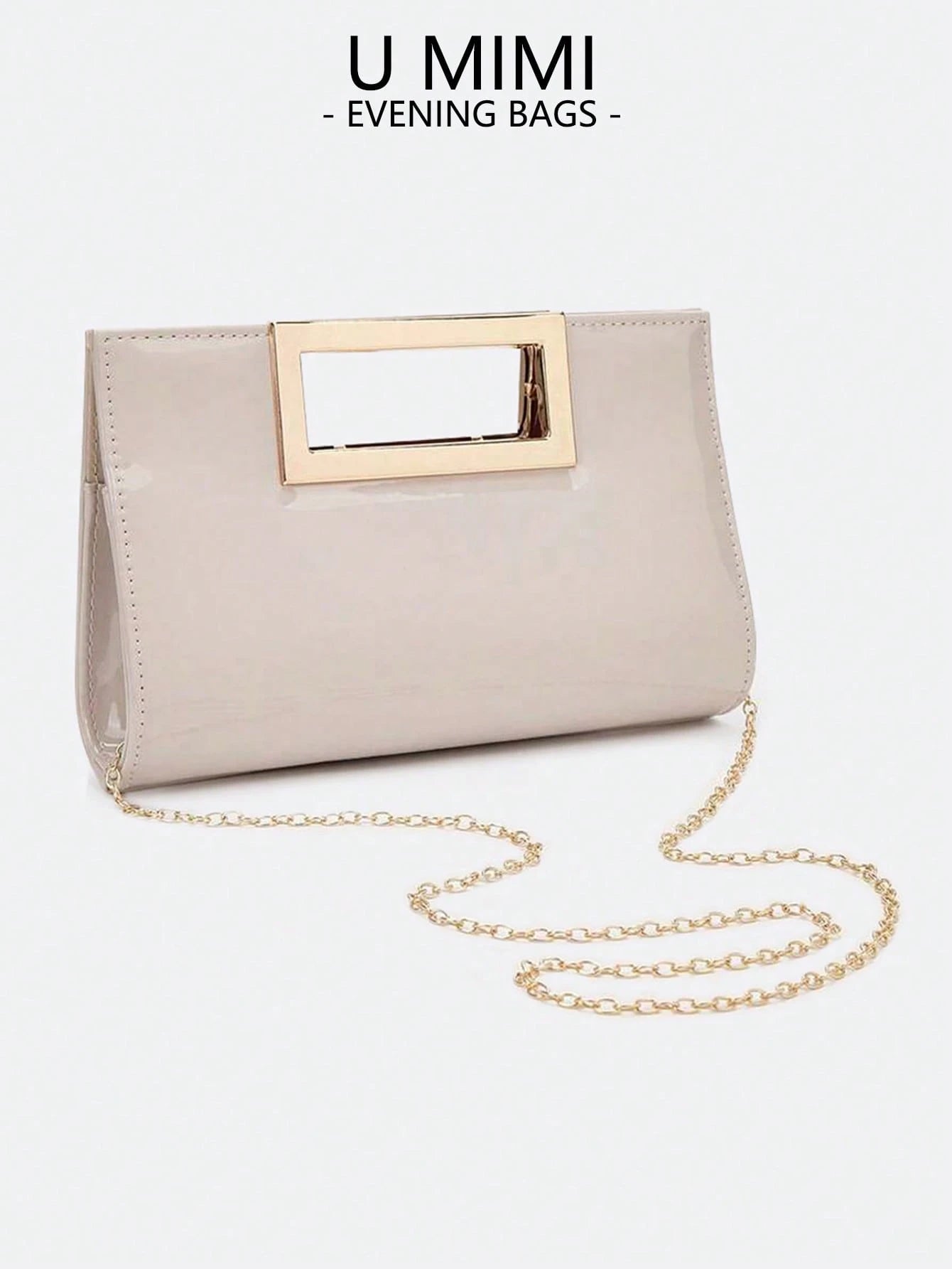 New Glossy Banquet Bag, Evening Bag, Clutch Bag With Chain, Formal Dress Bag, Suitable For Weddings, Conferences, Banquets, Parties, Balls. Best Gift For Women