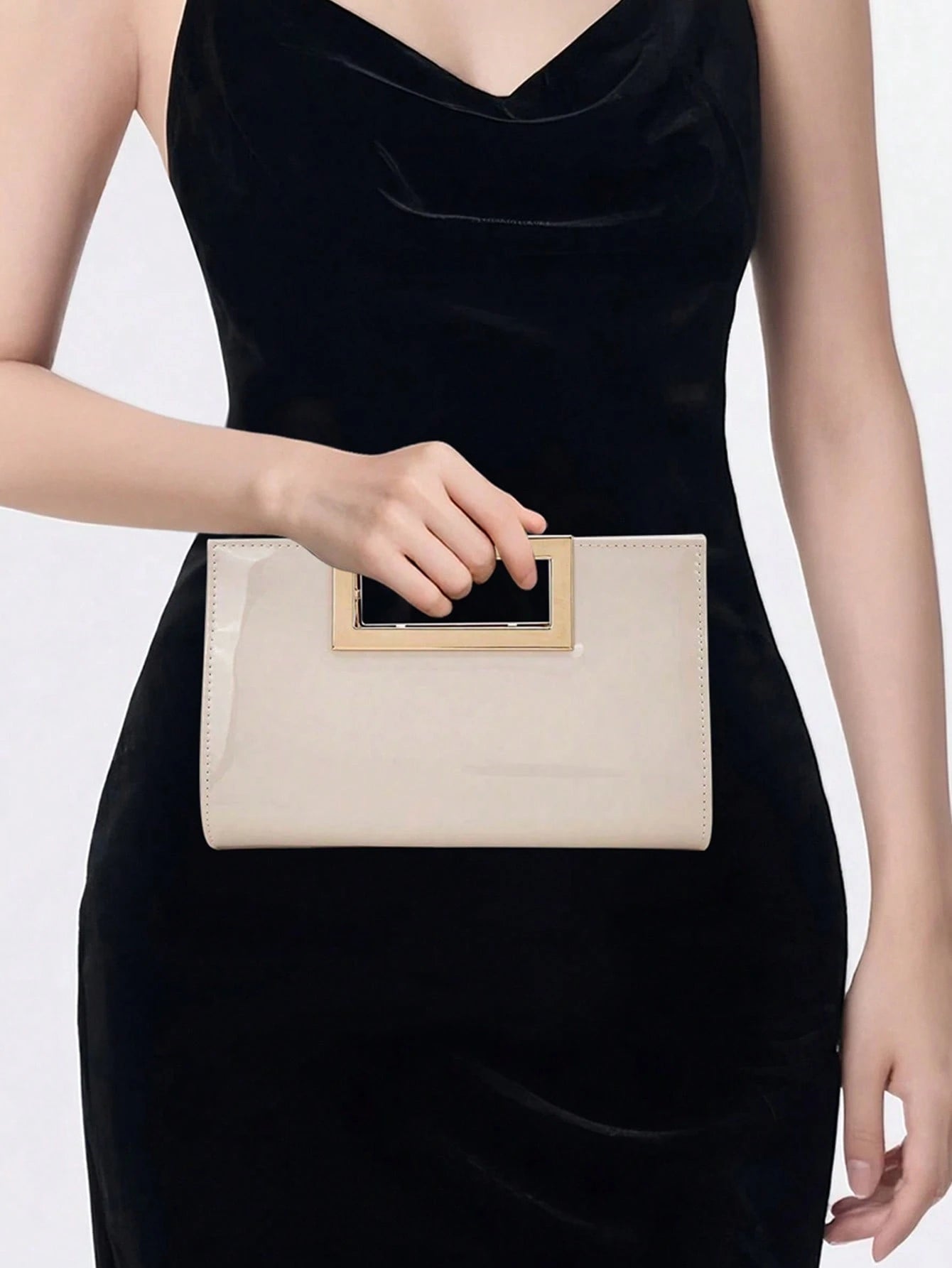 New Glossy Banquet Bag, Evening Bag, Clutch Bag With Chain, Formal Dress Bag, Suitable For Weddings, Conferences, Banquets, Parties, Balls. Best Gift For Women
