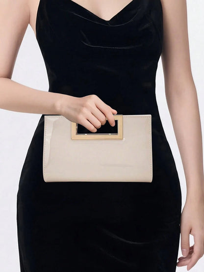 New Glossy Banquet Bag, Evening Bag, Clutch Bag With Chain, Formal Dress Bag, Suitable For Weddings, Conferences, Banquets, Parties, Balls. Best Gift For Women