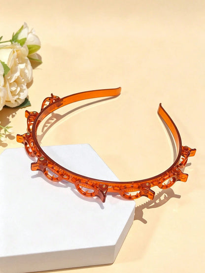 New Korean Style Hollow Woven Headband, Elastic Hair Tie, Bangs Clip, Women's Hair Accessories, Hairstyle Styling Tool, Beauty Product, Women's Curly Hair Accessory, Heatless Curl, Hair Accessory, Hai
