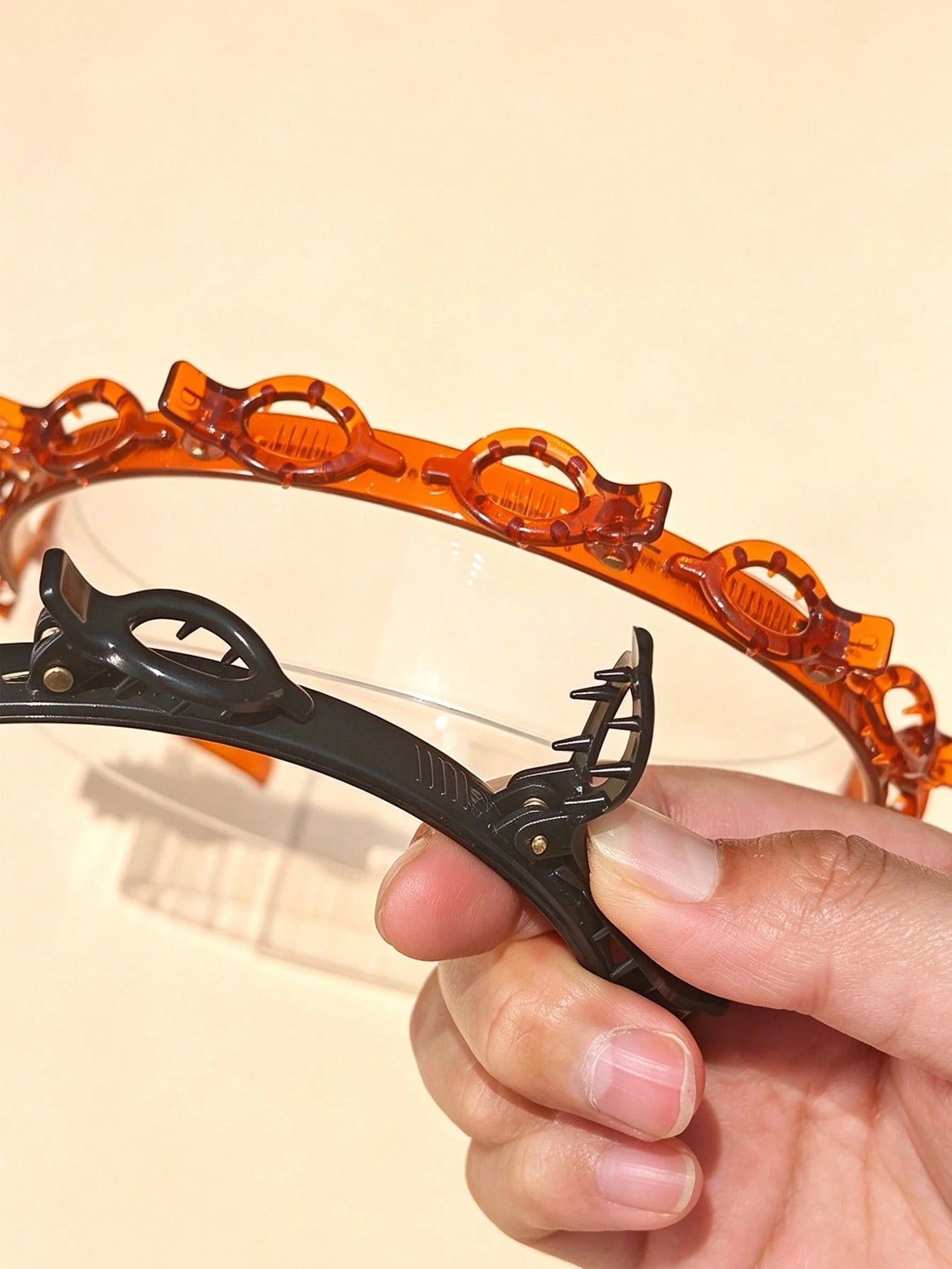 New Korean Style Hollow Woven Headband, Elastic Hair Tie, Bangs Clip, Women's Hair Accessories, Hairstyle Styling Tool, Beauty Product, Women's Curly Hair Accessory, Heatless Curl, Hair Accessory, Hai