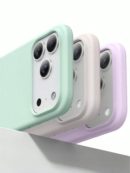 New Luxury Shockproof Soft Beige Friendly Phone Case, Compatible With IPhone 17 16 15 Pro 14 Plus 13 12 11 17 Pro Max Air XR XS Max X/XS 7/8 Plus 7/8, Anti-Drop Smooth Protective Cover, Durable Design