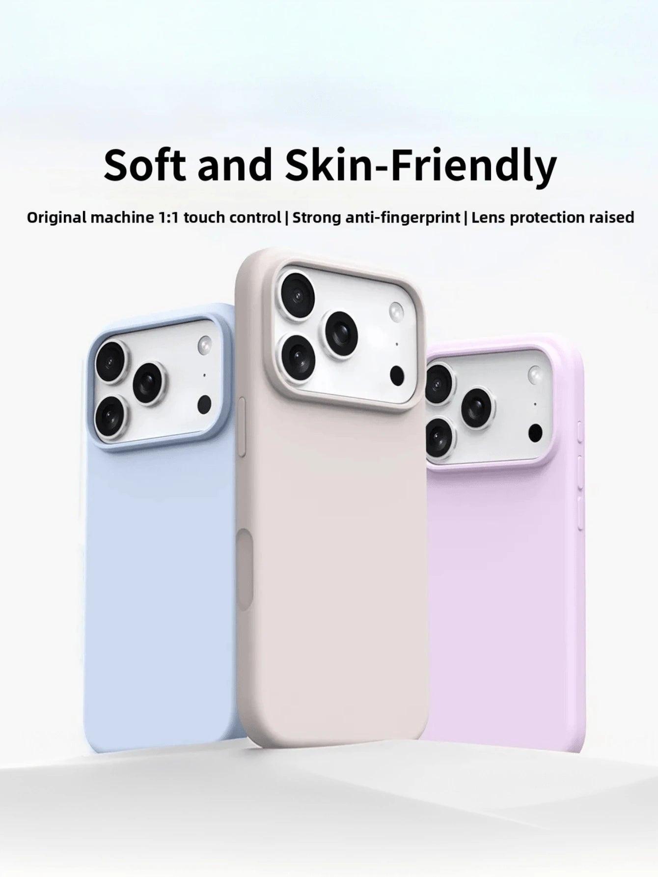 New Luxury Shockproof Soft Beige Friendly Phone Case, Compatible With IPhone 17 16 15 Pro 14 Plus 13 12 11 17 Pro Max Air XR XS Max X/XS 7/8 Plus 7/8, Anti-Drop Smooth Protective Cover, Durable Design