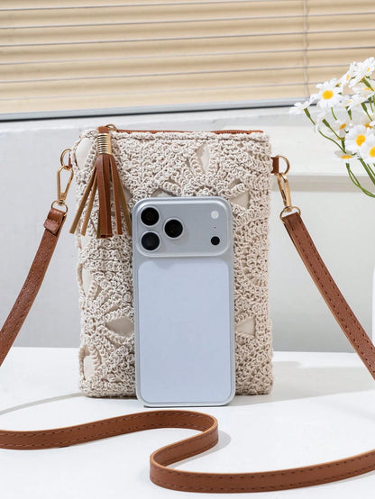 New Small Crossbody Bag For Women, Niche Beach Casual Shoulder Bag, Fashionable Envelope Bag, Versatile Ins Crossbody Bag For Holiday & Beach Vacation Essentials, Vacationcore