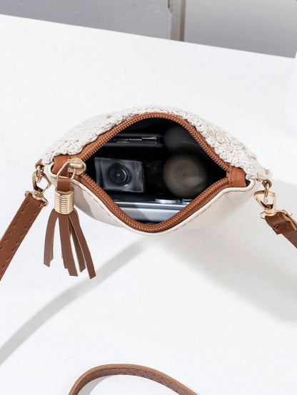 New Small Crossbody Bag For Women, Niche Beach Casual Shoulder Bag, Fashionable Envelope Bag, Versatile Ins Crossbody Bag For Holiday & Beach Vacation Essentials, Vacationcore