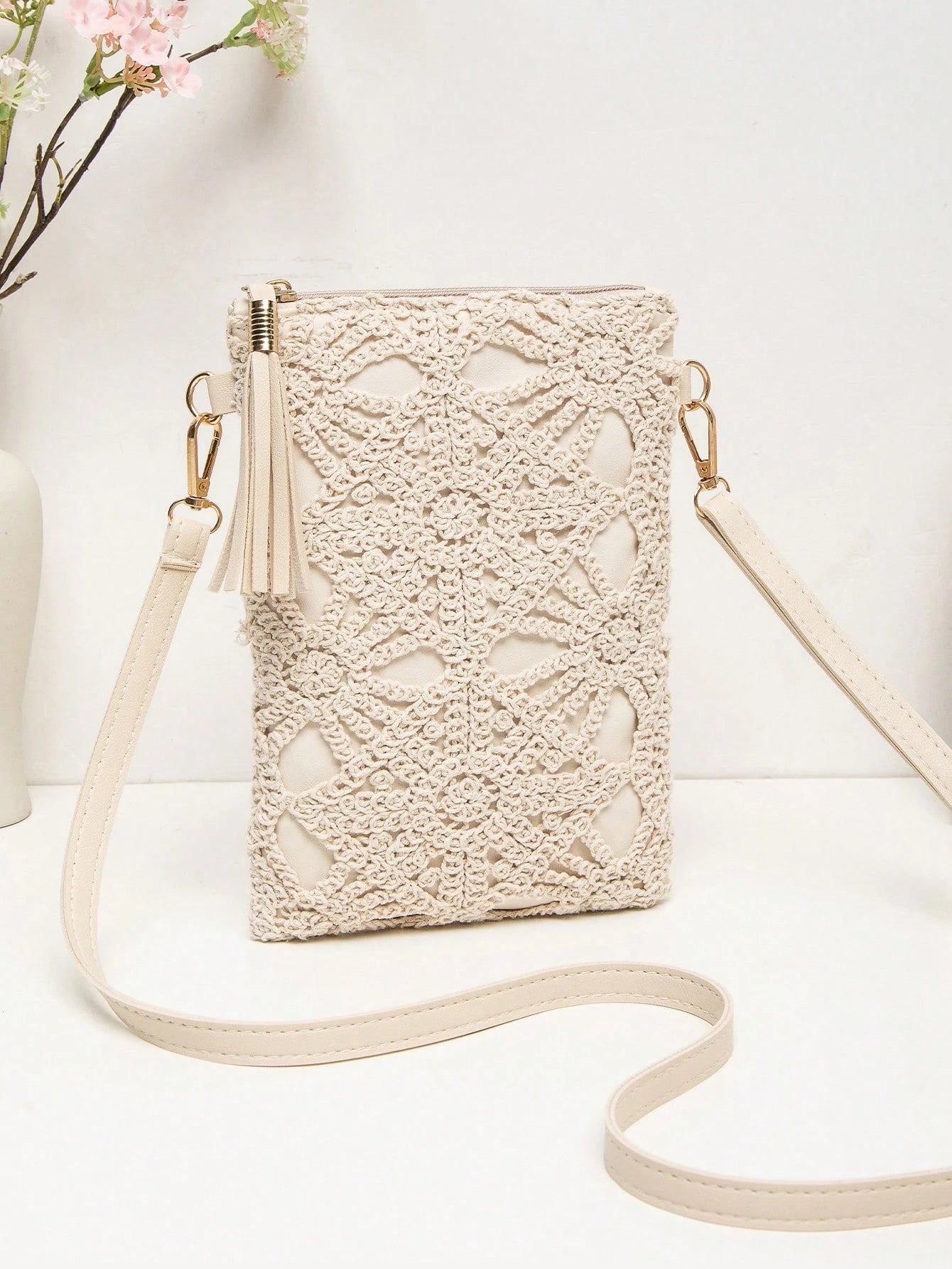 New Small Crossbody Bag For Women, Niche Beach Casual Shoulder Bag, Fashionable Envelope Bag, Versatile Ins Crossbody Bag For Holiday & Beach Vacation Essentials, Vacationcore