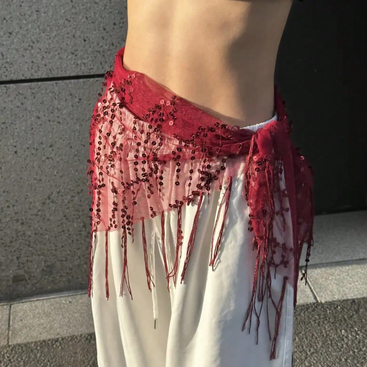 New Style Belly Dance Sequins Tassel Hip Scarf Belly Dance Costumes Women Belly Dancing Practice Belt Triangle Hip Scarf Halloween