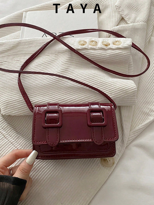 New Vintage Fashion Mini Mirror Square Bag, Belt Decor, Flap Opening, Small Capacity Lightweight Minimalist Crossbody Bag, Suitable For Women's Daily Life, Casual, Commute, Work, Vacation And Student