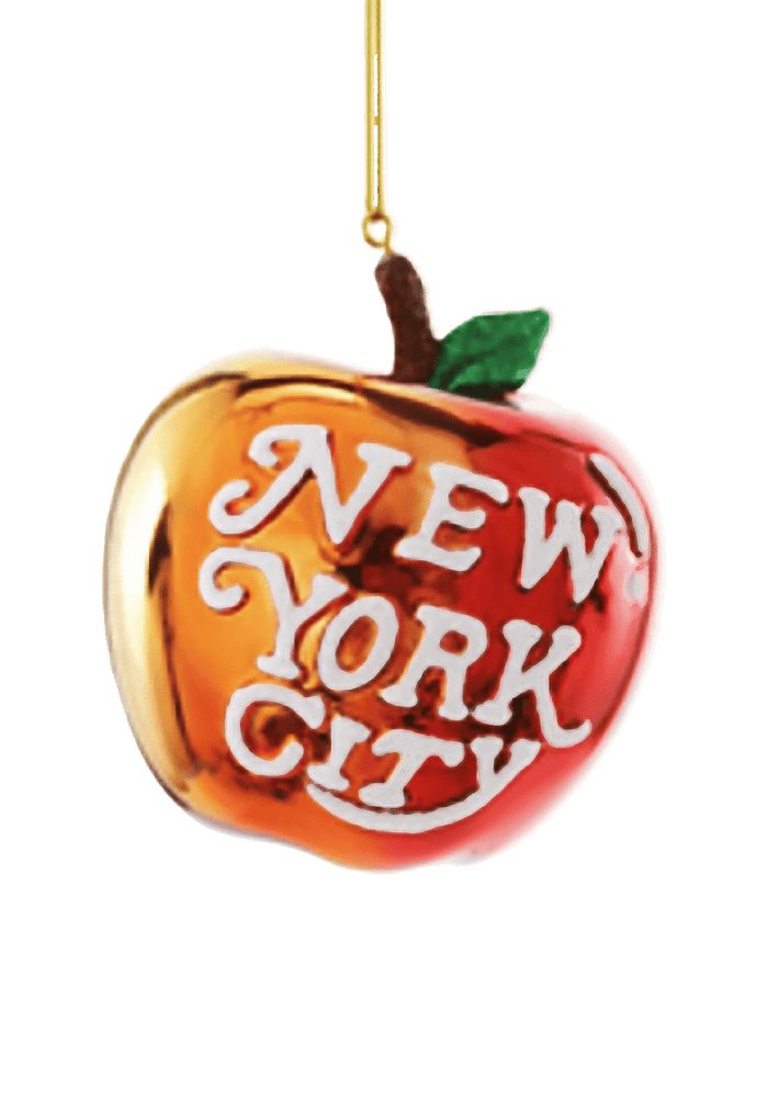 New York City Big Apple Glass Christmas Ornament - Ben's Garden