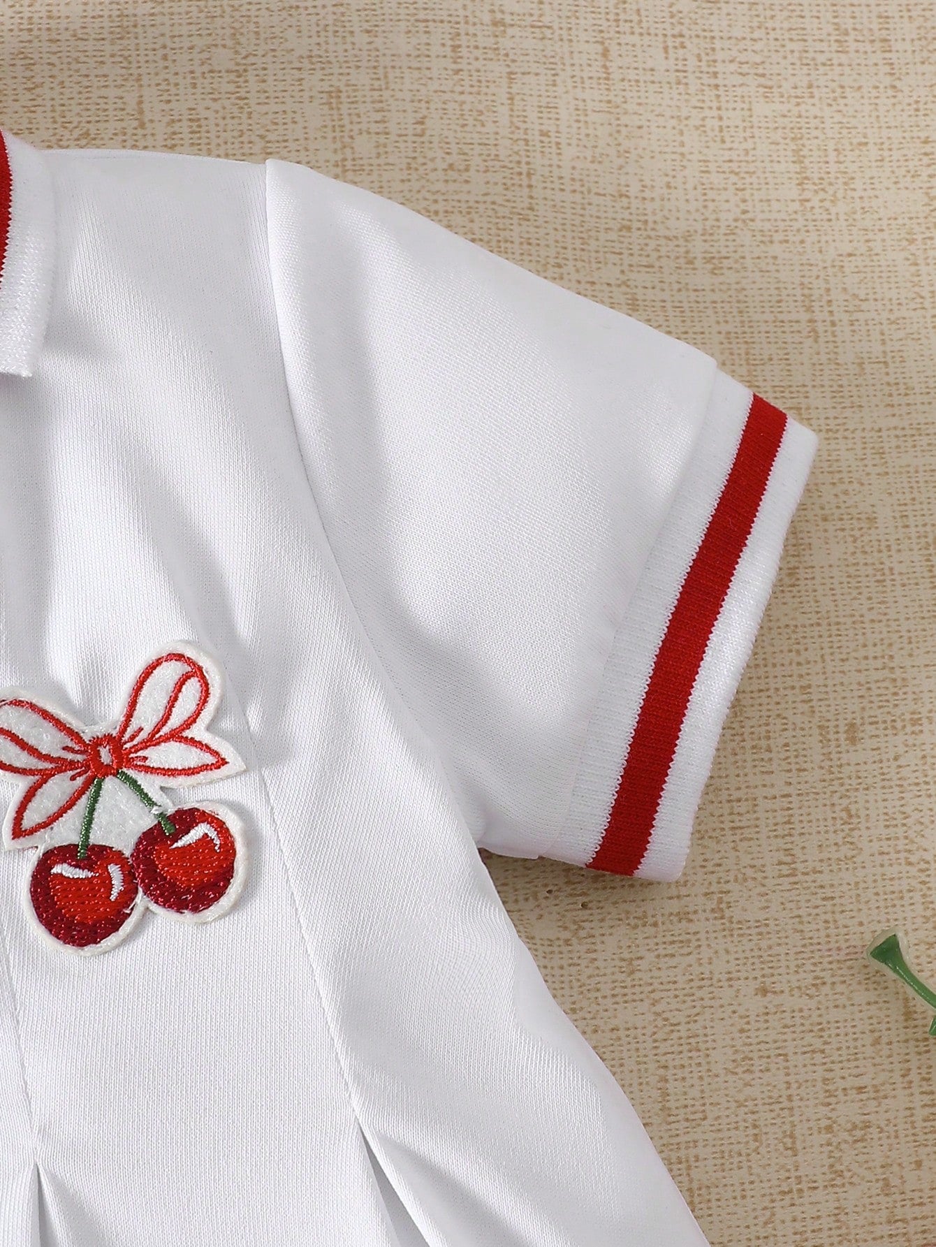 Newborn Baby Elegant Sweet Cute Casual Style Butterfly & Cherry Print Dress