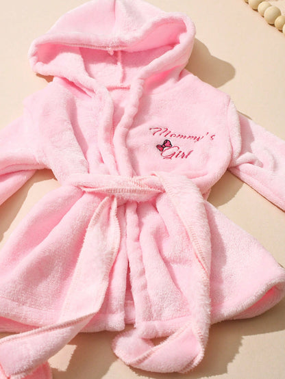 Newborn Girl Photography Bathrobe Matching Turban Hat Mini Slippers Infant Photoshoot Outfits Love Embroidery Props Dark Pink Summer Cute Kawaii